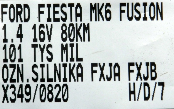 фото №8, Двигун стійка ford focus mk2 fiesta fusion mazda 2 1.4 16v 80km 101tyś fxja