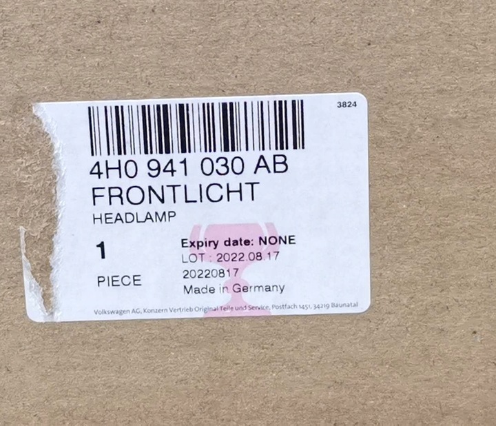 фото №13, Фара лампа правая передняя полный полный led audi a8 4h d4 4h0941030ab