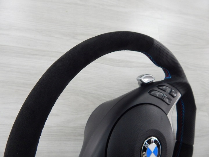 фото №7, Bmw e46 - руль sport лепестки smg мультифункция подушка алькантара