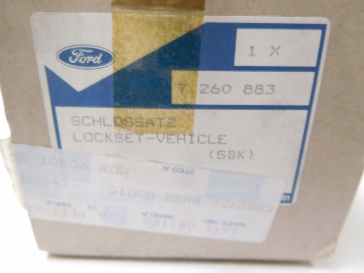 фото №10, Набір замків ford escort/orion 1990-1995 ea оригінальний номер 7260883