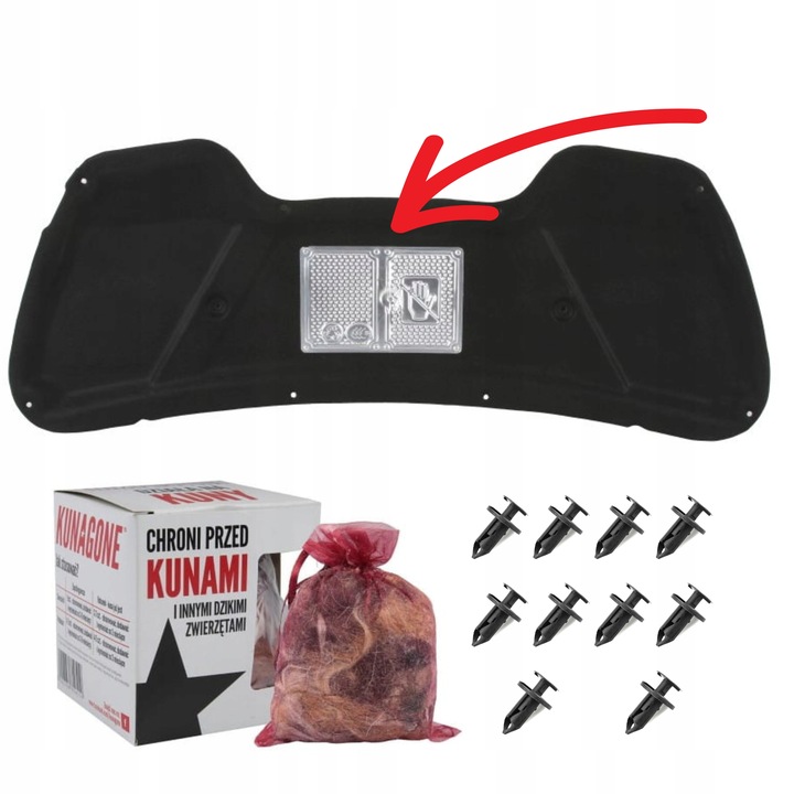 фото №1, Шумоізоляція капота двигуна hyundai ix35 09-15r кліпси + відлякувач gryzoni