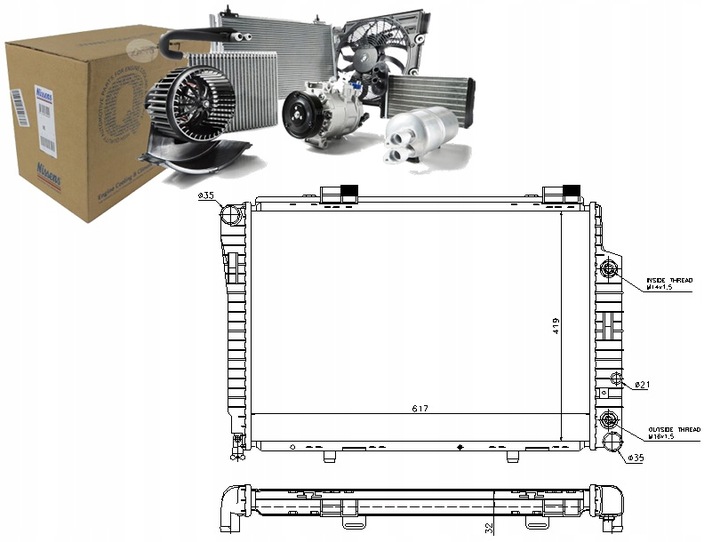 фото №1, Радиаторов двигателя mercedes c t-model s202 c w20