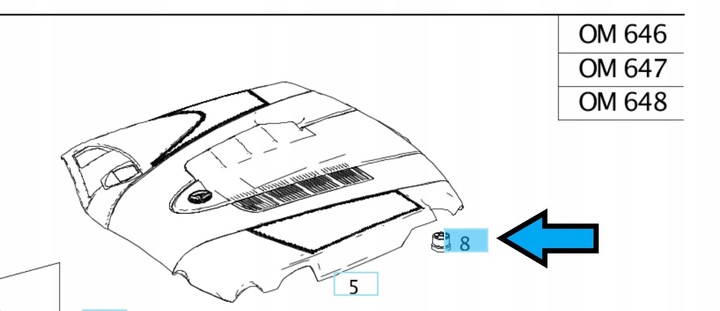 фото №5, Держатель кронштейны крышки, защитные накладки двигателя mercedes om646 om647 om648