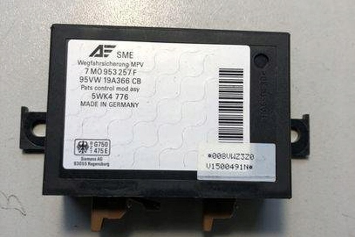 фото №1, Модуль иммобилайзера vw sharan 7m8, 7m9, 7m6 7m0953257f 1.9l дизель 81kw