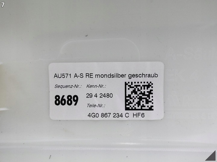 фото №8, Audi a6 s6 c7 4g0 рестайлінг 14-18 планка обшивка захист правого стійка a hf6