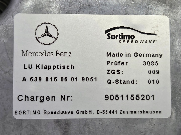 фото №9, Multistolik mercedes v-klasa w447 - столик розкладний