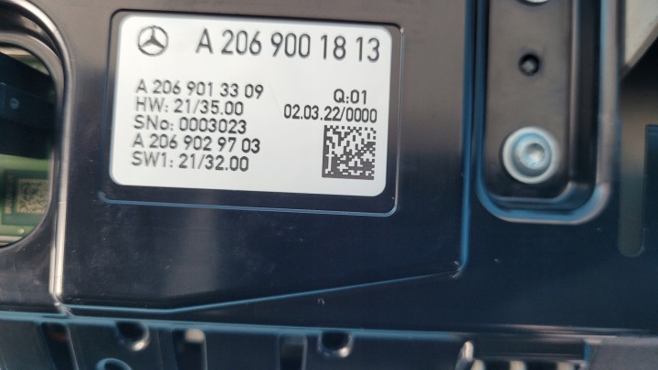 фото №14, Mercedes w206 22r екран панель приладів дисплей навігація a2069001813