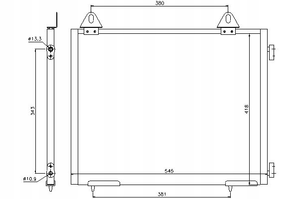 фото №8, Конденсатор кондиционера подходит для: land rover freelander i 1.8/2.0d/2.5