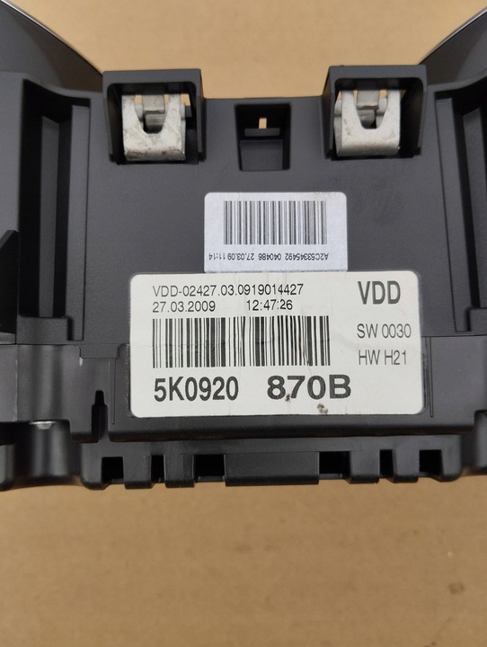 фото №8, Спідометр  прилади vw golf vi 1.4 1.6 b 5k0920870b європа