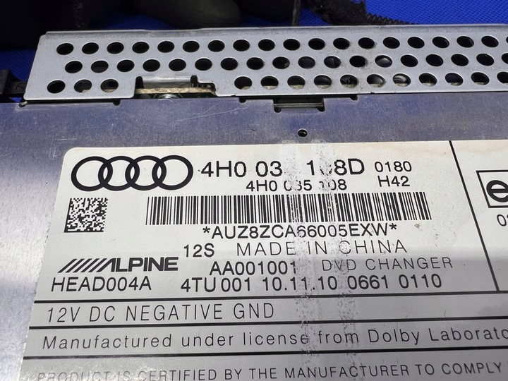 фото №5, Audi a6 a7 c7 4g a8 d4 zmieniatka dvd 4h0035108f