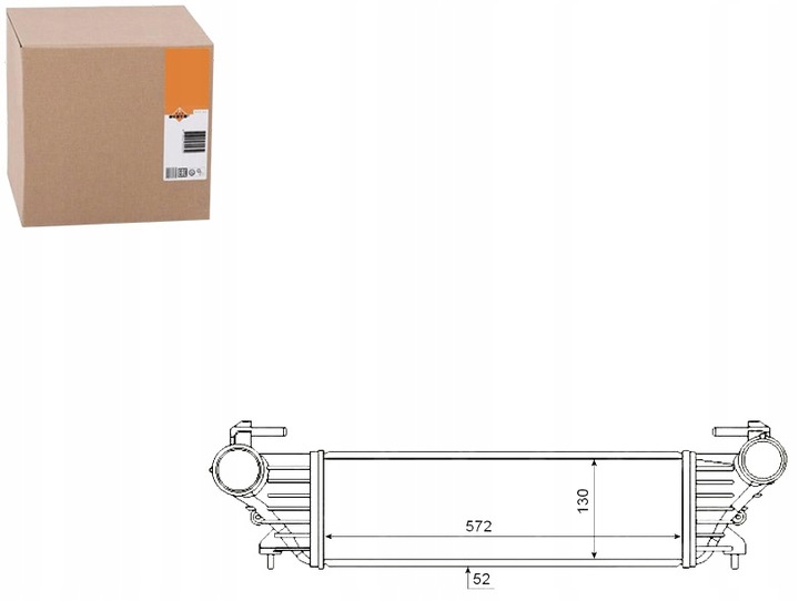 фото №1, Интеркулер fiat 500l tipo 0.9-1.6d 09.12- nrf