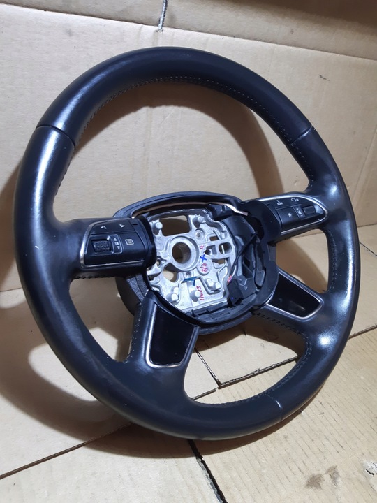 фото №10, Audi a6 c7 рестайлінг кермо шкіра мультифункція 4 спицева 4g0419091m