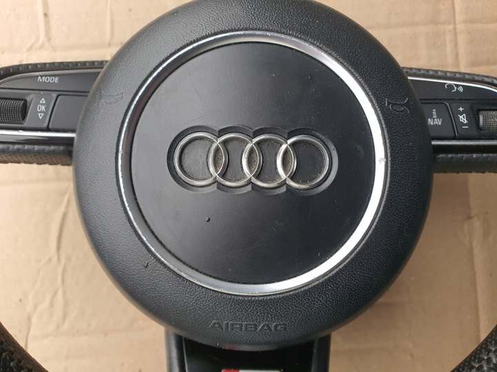 фото №7, Audi a4 b8 a5 рестайлинг руль стёганая кожа мульти tip s-line 8k0419091cp