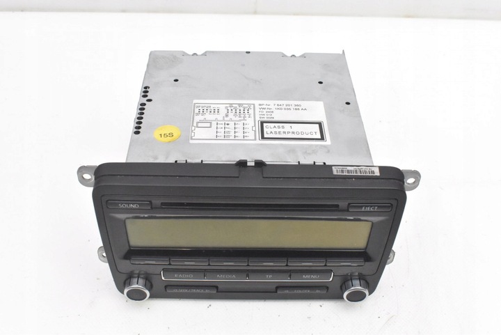 фото №3, Радіо радіопрогравач cd 1k0035186aa vw passat b6 05-10