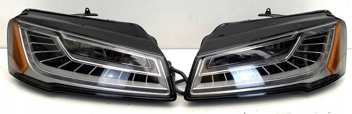 фото №11, Audi a8 d4 рестайлінг бампер капот pas лампи повний led крило перед ly9t 72 km