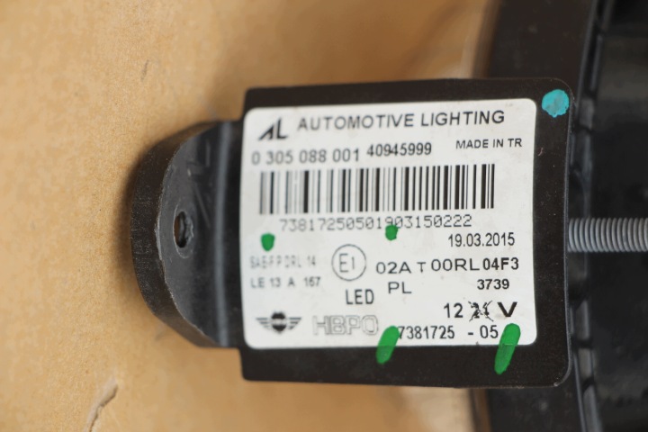 фото №5, Оригинал идеал галоген левое led drl mini cooper r57 r58 r59 lci рестайлинг 7381725