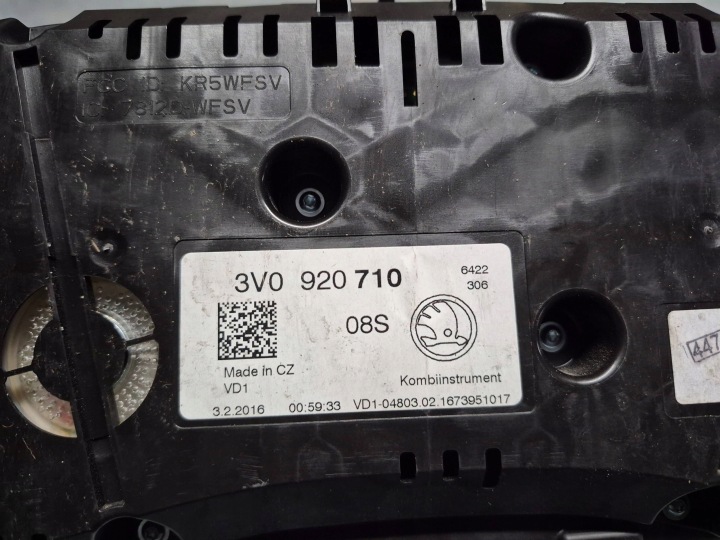 фото №5, Спидометр skoda superb b8 3v 3v0920710