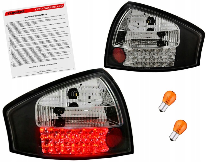 фото №1, Audi a6 c5 97-04 sedan лампи діодні зад led чорний