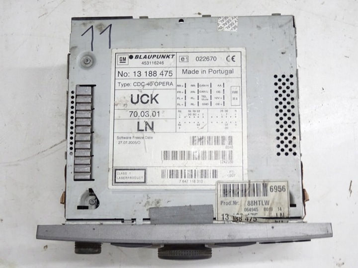 фото №2, Vectra c радіо радіопрогравач дисплей cdc40