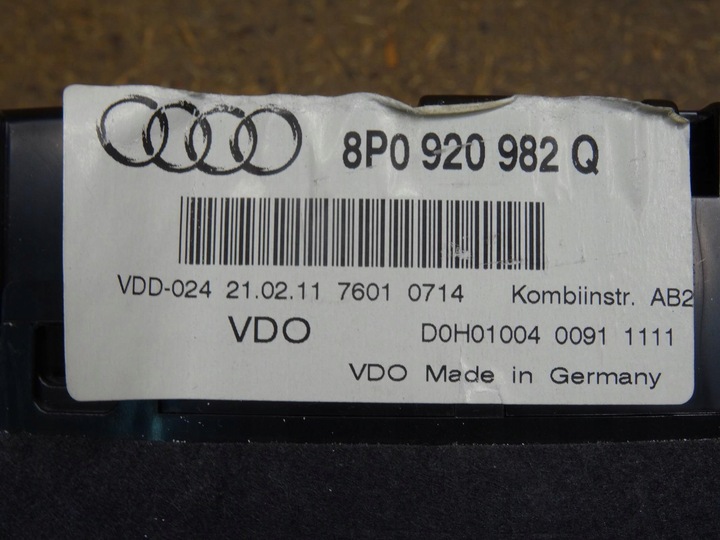 фото №15, Audi a3 8p 1.4 1.6 fsi tfsi рестайлинг 08-12 спидометр приборы 8p0920982q