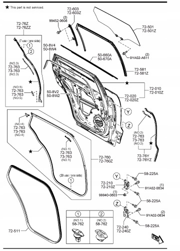 фото №2, Двері ліві зад mazda cx-9 tc 2016-2022 зад нове оригінальний номер