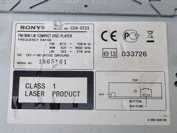 фото №7, Радио автомобильные fiat doblo 2004 cdx-gt23