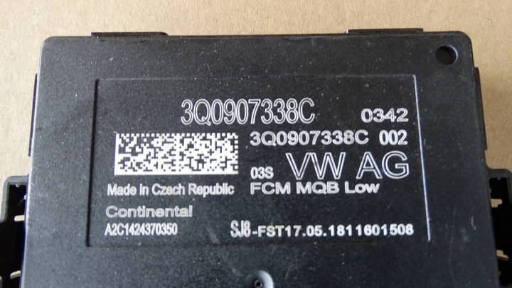 фото №3, Модуль шлюз 3q0907338c vw audi skoda seat