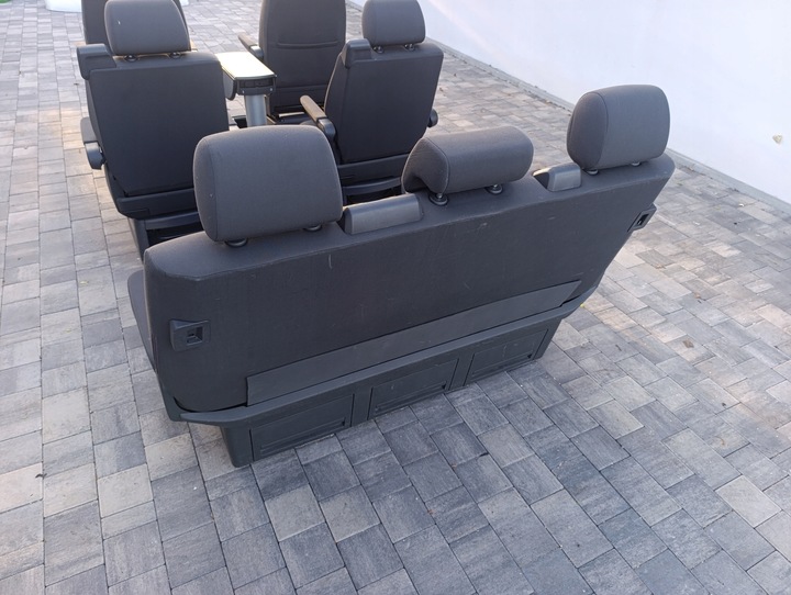 фото №9, Vw t5 t5 рестайлинг t6 комплект сидений сиденья multivan столик диван антрацит