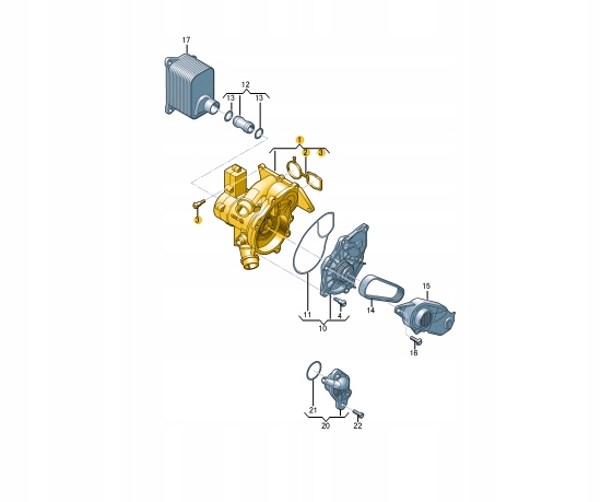 фото №10, Audi a1 sportback gba двигун cooling thermostat 06l121111p