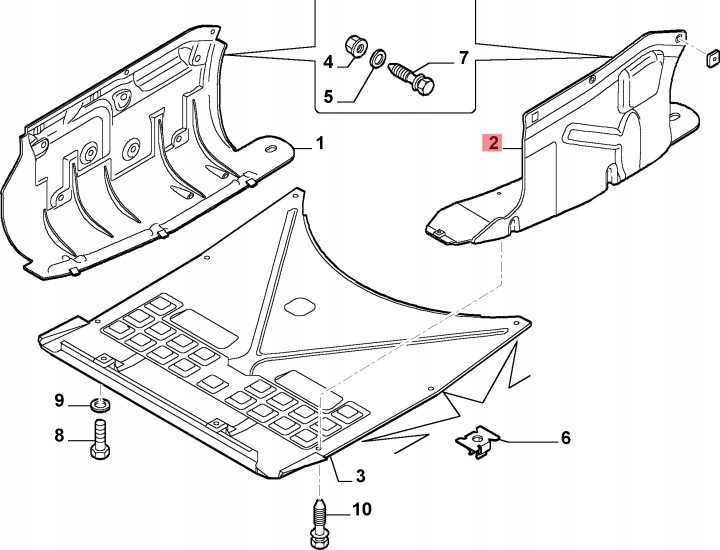 фото №10, Fiat stilo 01- захист двигуна шасі кришка низ нижня ліва 46760165 oem номер