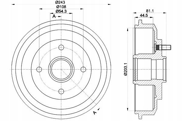 фото №2, Комплект bębnów гальмівних textar 8s431113ac 98ab1