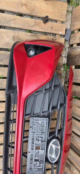 фото №10, Hyundai i20 iii бампер переднє комплектний решітка решітка радіатора r3w червоний