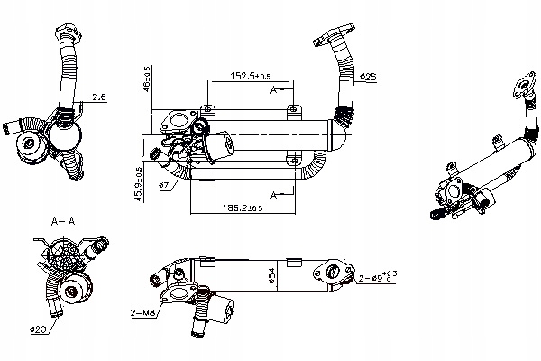 фото №2, Радиаторов выхлопных газов audi a3 seat altea altea xl cordoba ibiza iii ibiza