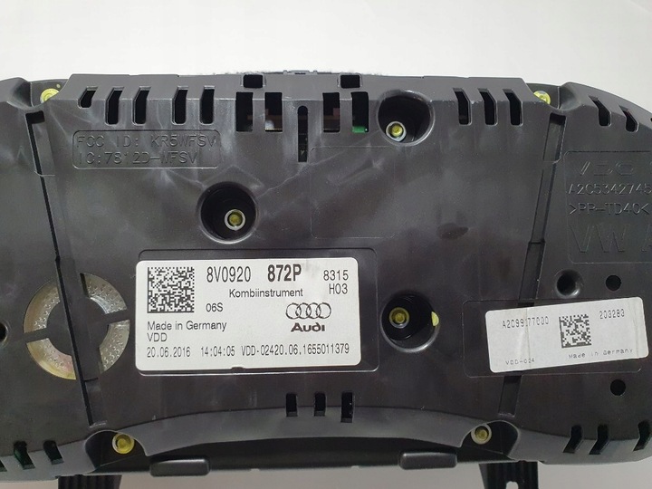 фото №11, Audi a3 8v sportback 2016 2.0tdi 8v0920872p спідометр  манометр європа супер стан