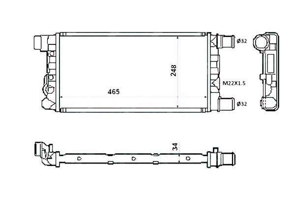 фото №2, Радиаторов fiat cc sc 0,9 1,1 91-98 ac+ - nrf