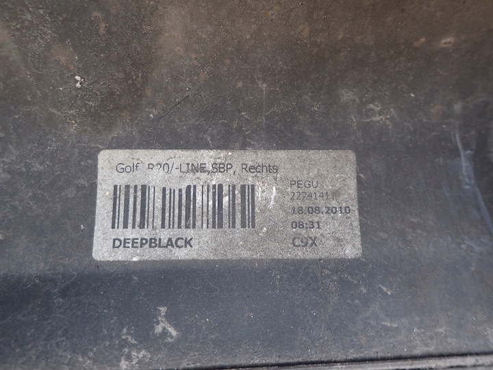 фото №4, Планка пороговая порог правые vw golf 6 vi r20 r line