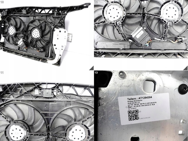 фото №8, Audi a6 c7 4g0 11-18 рестайлінг 2.0tdi 190ps вентилятор радіатор pas підсилювач