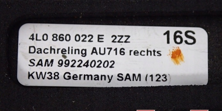 фото №8, Рейлінги дахові хром 4l0860021e 2zz audi q7 4l