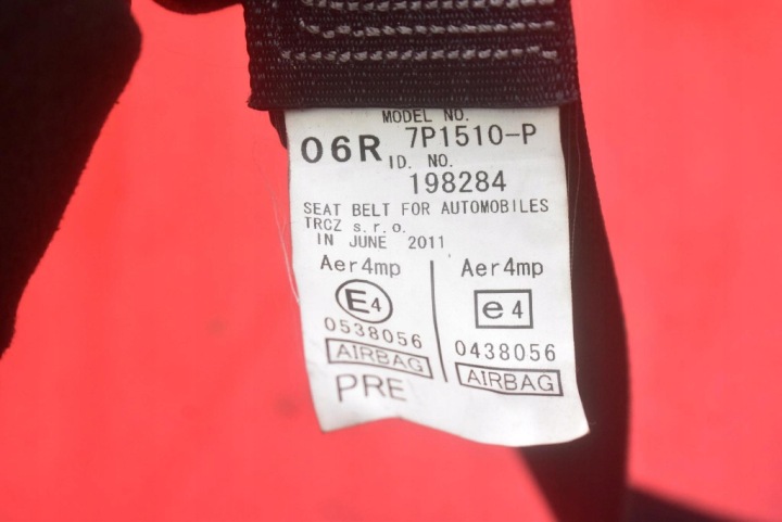 фото №6, Pas безопасности правое перед натяжитель 7p1510-p toyota avensis t27 09-11