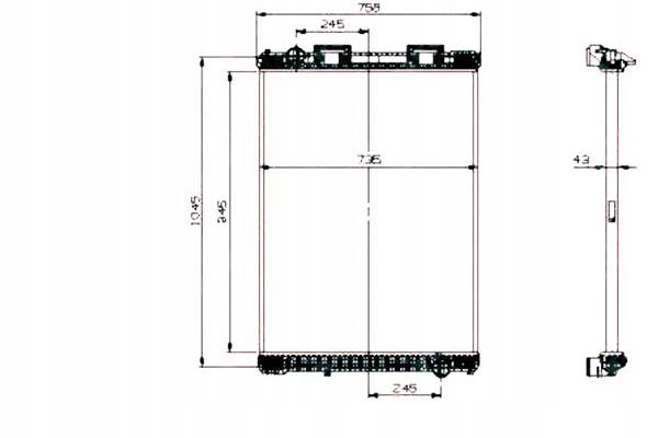 фото №1, Радіаторів двигуна nrf 81061016438 81061016407 8106