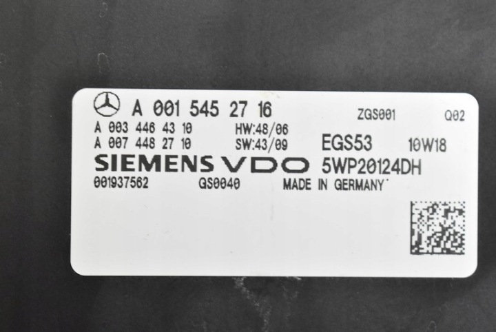 фото №7, Блок керування  коробки a0015452716 mercedes e-klasa w212 2.2 cdi 170 km 09-13