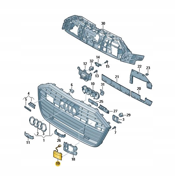 фото №4, Кришка радара заглушка перед ліва audi a7 c8 aso