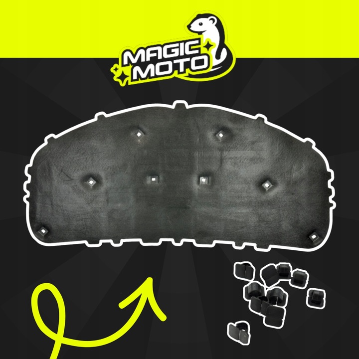 фото №8, Шумоизоляция капота изоляция подкладка vw golf 5 plus 08-14r + клипсы hq