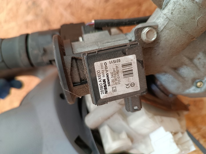фото №15, Nissan micra k12 28590ax600 колонка рулевая замок зажигания ключ 50410263
