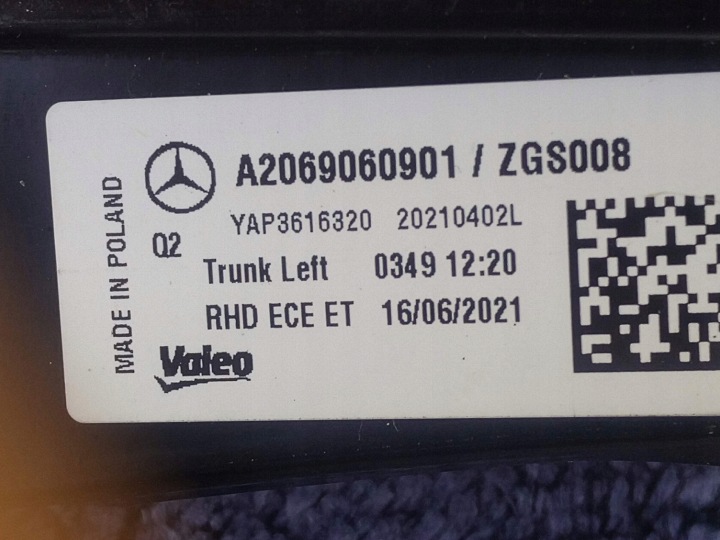 фото №14, Фара левая зад mercedes c-klasaw206 a2069060901new
