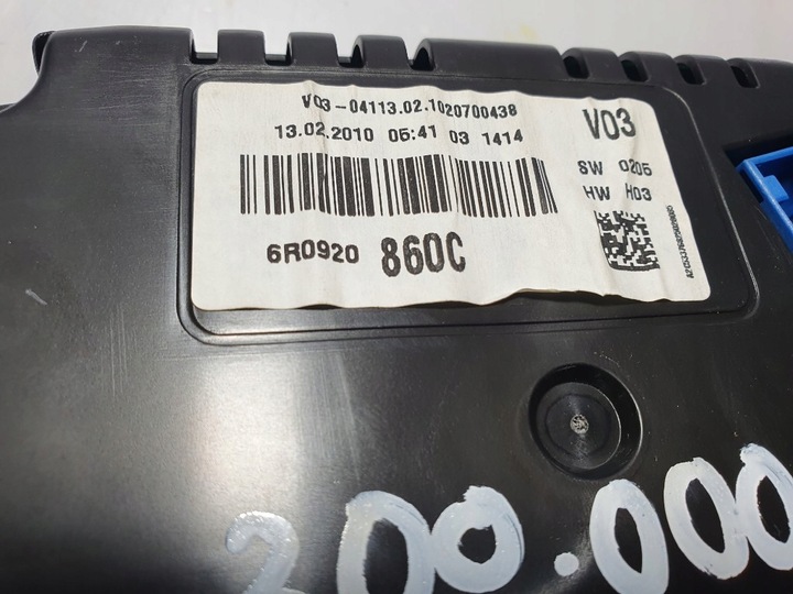 фото №7, Vw polo v 2010r спидометр манометр европа 6r0920860c vdo бензин 300tys. km