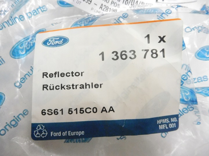 фото №9, Світло відбивні задні ford fiesta fusion оригінальний номер 1363781