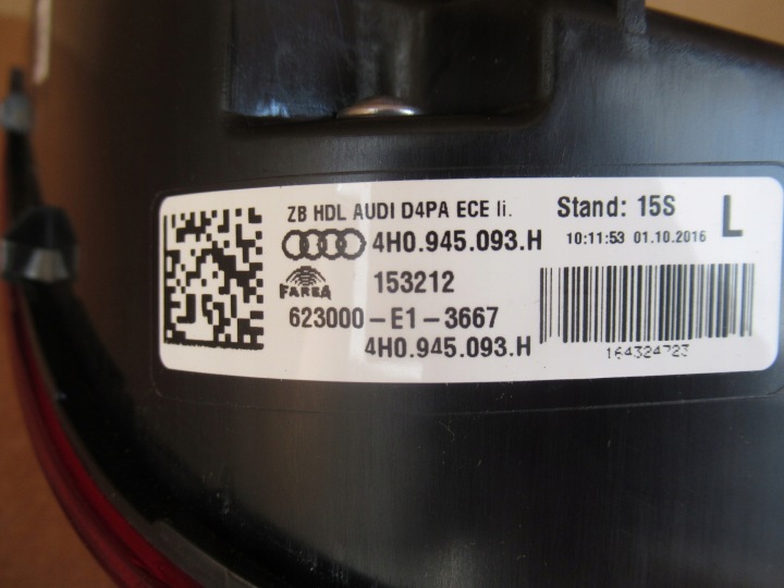 фото №8, Audi a8 d4 фара зад задня ліва led 4h0945093h