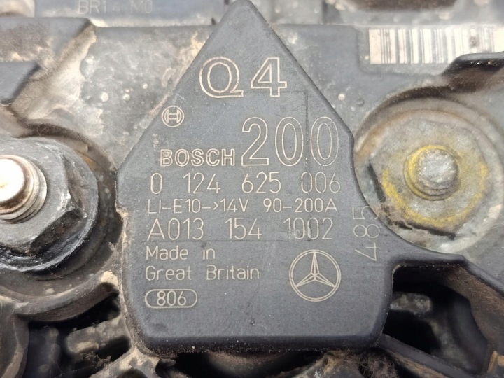 фото №5, Mercedes vito w639 2.2cdi генератор a0131541002 bosch 0124625006 тест