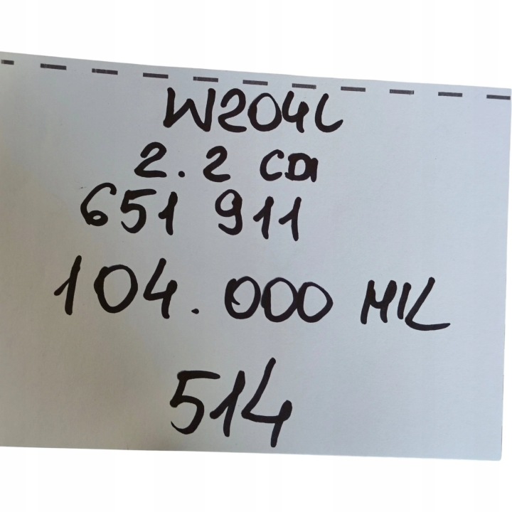 фото №12, Mercedes w204 рестайлинг 2.2 cdi двигатель комплектный 651911 om651